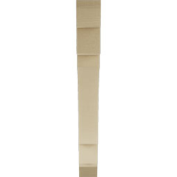 Ekena Millwork - BKTUR035X30X30MRC06RCPR - Timberthane Faux Wood Merced Style Bracket, Slat Ends, 3 1/2"W x 30"D x 30"H, Primed Tan