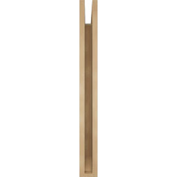 Ekena Millwork - BKTUR035X30X34MRC06RCPR - Timberthane Faux Wood Merced Style Bracket, Slat Ends, 3 1/2"W x 30"D x 34"H, Primed Tan