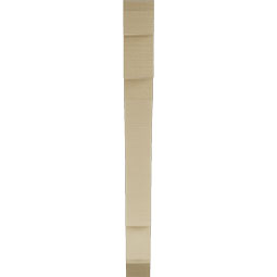 Ekena Millwork - BKTUR035X30X36MRC06RCPR - Timberthane Faux Wood Merced Style Bracket, Slat Ends, 3 1/2"W x 30"D x 36"H, Primed Tan