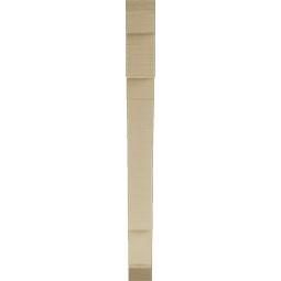 Ekena Millwork - BKTUR035X30X38MRC06RCPR - Timberthane Faux Wood Merced Style Bracket, Slat Ends, 3 1/2"W x 30"D x 38"H, Primed Tan