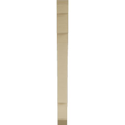 Ekena Millwork - BKTUR035X30X42MRC06RCPR - Timberthane Faux Wood Merced Style Bracket, Slat Ends, 3 1/2"W x 30"D x 42"H, Primed Tan