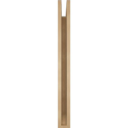 Ekena Millwork - BKTUR035X32X36MRC06RCPR - Timberthane Faux Wood Merced Style Bracket, Slat Ends, 3 1/2"W x 32"D x 36"H, Primed Tan