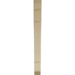 Ekena Millwork - BKTUR035X32X38MRC06RCPR - Timberthane Faux Wood Merced Style Bracket, Slat Ends, 3 1/2"W x 32"D x 38"H, Primed Tan