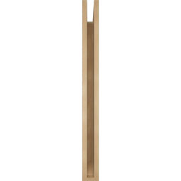 Ekena Millwork - BKTUR035X32X38MRC06RCPR - Timberthane Faux Wood Merced Style Bracket, Slat Ends, 3 1/2"W x 32"D x 38"H, Primed Tan