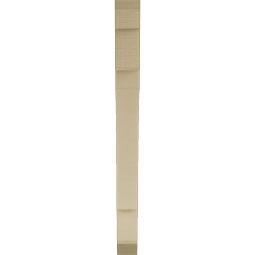 Ekena Millwork - BKTUR035X32X40MRC06RCPR - Timberthane Faux Wood Merced Style Bracket, Slat Ends, 3 1/2"W x 32"D x 40"H, Primed Tan