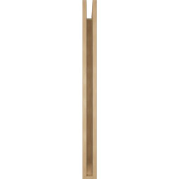 Ekena Millwork - BKTUR035X32X44MRC06RCPR - Timberthane Faux Wood Merced Style Bracket, Slat Ends, 3 1/2"W x 32"D x 44"H, Primed Tan