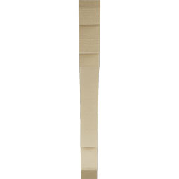 Ekena Millwork - BKTUR035X34X34MRC06RCPR - Timberthane Faux Wood Merced Style Bracket, Slat Ends, 3 1/2"W x 34"D x 34"H, Primed Tan