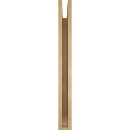 Ekena Millwork - BKTUR035X34X34MRC06RCPR - Timberthane Faux Wood Merced Style Bracket, Slat Ends, 3 1/2"W x 34"D x 34"H, Primed Tan