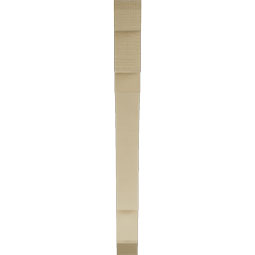 Ekena Millwork - BKTUR035X34X38MRC06RCPR - Timberthane Faux Wood Merced Style Bracket, Slat Ends, 3 1/2"W x 34"D x 38"H, Primed Tan