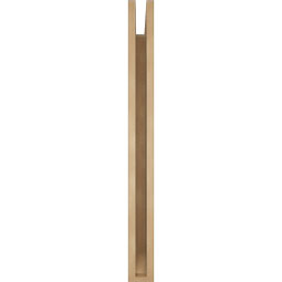 Ekena Millwork - BKTUR035X34X38MRC06RCPR - Timberthane Faux Wood Merced Style Bracket, Slat Ends, 3 1/2"W x 34"D x 38"H, Primed Tan