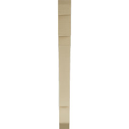 Ekena Millwork - BKTUR035X34X40MRC06RCPR - Timberthane Faux Wood Merced Style Bracket, Slat Ends, 3 1/2"W x 34"D x 40"H, Primed Tan