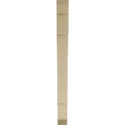 Ekena Millwork - BKTUR035X34X42MRC06RCPR - Timberthane Faux Wood Merced Style Bracket, Slat Ends, 3 1/2"W x 34"D x 42"H, Primed Tan