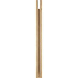 Ekena Millwork - BKTUR035X34X42MRC06RCPR - Timberthane Faux Wood Merced Style Bracket, Slat Ends, 3 1/2"W x 34"D x 42"H, Primed Tan