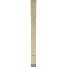 Ekena Millwork - BKTUR035X34X46MRC06RCPR - Timberthane Faux Wood Merced Style Bracket, Slat Ends, 3 1/2"W x 34"D x 46"H, Primed Tan