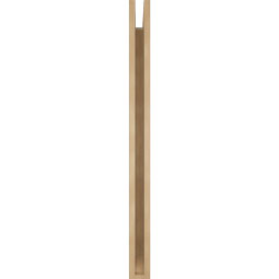 Ekena Millwork - BKTUR035X34X46MRC06RCPR - Timberthane Faux Wood Merced Style Bracket, Slat Ends, 3 1/2"W x 34"D x 46"H, Primed Tan