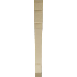 Ekena Millwork - BKTUR035X36X36MRC06RCPR - Timberthane Faux Wood Merced Style Bracket, Slat Ends, 3 1/2"W x 36"D x 36"H, Primed Tan