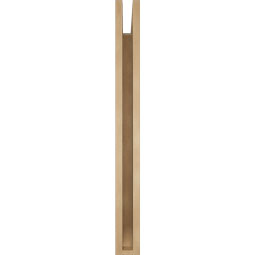 Ekena Millwork - BKTUR035X36X36MRC06RCPR - Timberthane Faux Wood Merced Style Bracket, Slat Ends, 3 1/2"W x 36"D x 36"H, Primed Tan