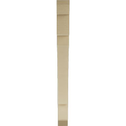 Ekena Millwork - BKTUR035X36X40MRC06RCPR - Timberthane Faux Wood Merced Style Bracket, Slat Ends, 3 1/2"W x 36"D x 40"H, Primed Tan