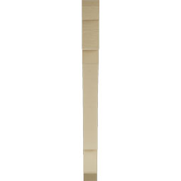 Ekena Millwork - BKTUR035X36X42MRC06RCPR - Timberthane Faux Wood Merced Style Bracket, Slat Ends, 3 1/2"W x 36"D x 42"H, Primed Tan