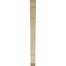 Ekena Millwork - BKTUR035X36X44MRC06RCPR - Timberthane Faux Wood Merced Style Bracket, Slat Ends, 3 1/2"W x 36"D x 44"H, Primed Tan