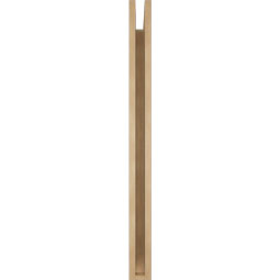 Ekena Millwork - BKTUR035X36X44MRC06RCPR - Timberthane Faux Wood Merced Style Bracket, Slat Ends, 3 1/2"W x 36"D x 44"H, Primed Tan