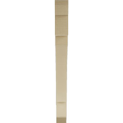 Ekena Millwork - BKTUR035X38X38MRC06RCPR - Timberthane Faux Wood Merced Style Bracket, Slat Ends, 3 1/2"W x 38"D x 38"H, Primed Tan