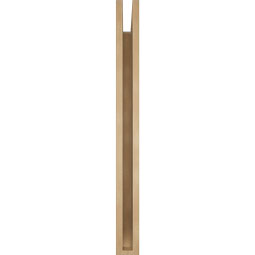 Ekena Millwork - BKTUR035X38X38MRC06RCPR - Timberthane Faux Wood Merced Style Bracket, Slat Ends, 3 1/2"W x 38"D x 38"H, Primed Tan