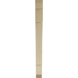 Ekena Millwork - BKTUR035X38X42MRC06RCPR - Timberthane Faux Wood Merced Style Bracket, Slat Ends, 3 1/2"W x 38"D x 42"H, Primed Tan