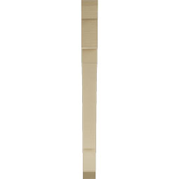Ekena Millwork - BKTUR035X38X44MRC06RCPR - Timberthane Faux Wood Merced Style Bracket, Slat Ends, 3 1/2"W x 38"D x 44"H, Primed Tan