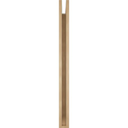Ekena Millwork - BKTUR035X38X44MRC06RCPR - Timberthane Faux Wood Merced Style Bracket, Slat Ends, 3 1/2"W x 38"D x 44"H, Primed Tan