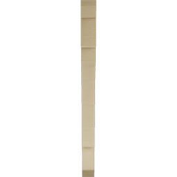 Ekena Millwork - BKTUR035X38X46MRC06RCPR - Timberthane Faux Wood Merced Style Bracket, Slat Ends, 3 1/2"W x 38"D x 46"H, Primed Tan