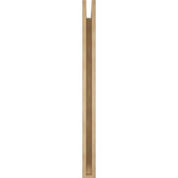 Ekena Millwork - BKTUR035X38X46MRC06RCPR - Timberthane Faux Wood Merced Style Bracket, Slat Ends, 3 1/2"W x 38"D x 46"H, Primed Tan