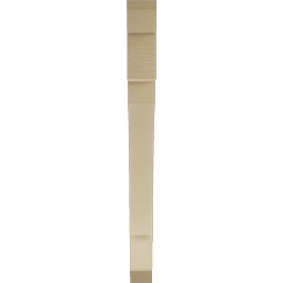 Ekena Millwork - BKTUR035X40X40MRC06RCPR - Timberthane Faux Wood Merced Style Bracket, Slat Ends, 3 1/2"W x 40"D x 40"H, Primed Tan