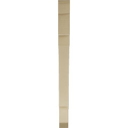 Ekena Millwork - BKTUR035X40X44MRC06RCPR - Timberthane Faux Wood Merced Style Bracket, Slat Ends, 3 1/2"W x 40"D x 44"H, Primed Tan