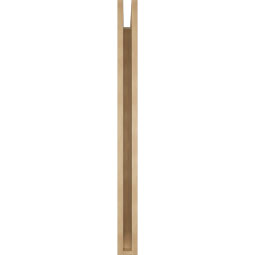 Ekena Millwork - BKTUR035X40X44MRC06RCPR - Timberthane Faux Wood Merced Style Bracket, Slat Ends, 3 1/2"W x 40"D x 44"H, Primed Tan