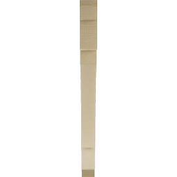 Ekena Millwork - BKTUR035X42X42MRC06RCPR - Timberthane Faux Wood Merced Style Bracket, Slat Ends, 3 1/2"W x 42"D x 42"H, Primed Tan