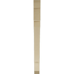 Ekena Millwork - BKTUR035X44X44MRC06RCPR - Timberthane Faux Wood Merced Style Bracket, Slat Ends, 3 1/2"W x 44"D x 44"H, Primed Tan