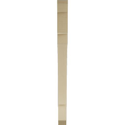 Ekena Millwork - BKTUR035X44X48MRC06RCPR - Timberthane Faux Wood Merced Style Bracket, Slat Ends, 3 1/2"W x 44"D x 48"H, Primed Tan