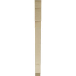 Ekena Millwork - BKTUR035X46X46MRC06RCPR - Timberthane Faux Wood Merced Style Bracket, Slat Ends, 3 1/2"W x 46"D x 46"H, Primed Tan