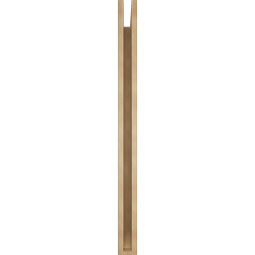Ekena Millwork - BKTUR035X46X46MRC06RCPR - Timberthane Faux Wood Merced Style Bracket, Slat Ends, 3 1/2"W x 46"D x 46"H, Primed Tan