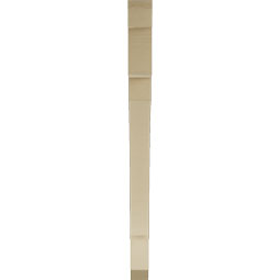 Ekena Millwork - BKTUR035X48X48MRC06RCPR - Timberthane Faux Wood Merced Style Bracket, Slat Ends, 3 1/2"W x 48"D x 48"H, Primed Tan