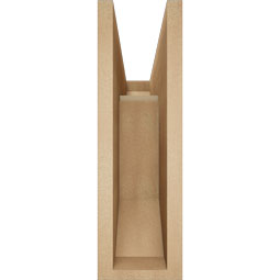 Ekena Millwork - BKTUR055X18X18MRC06RCPR - Timberthane Faux Wood Merced Style Bracket, Slat Ends, 5 1/2"W x 18"D x 18"H, Primed Tan