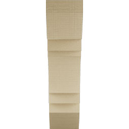 Ekena Millwork - BKTUR055X18X22MRC06RCPR - Timberthane Faux Wood Merced Style Bracket, Slat Ends, 5 1/2"W x 18"D x 22"H, Primed Tan