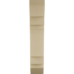 Ekena Millwork - BKTUR055X18X30MRC06RCPR - Timberthane Faux Wood Merced Style Bracket, Slat Ends, 5 1/2"W x 18"D x 30"H, Primed Tan