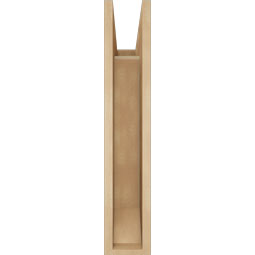 Ekena Millwork - BKTUR055X18X30MRC06RCPR - Timberthane Faux Wood Merced Style Bracket, Slat Ends, 5 1/2"W x 18"D x 30"H, Primed Tan