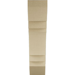 Ekena Millwork - BKTUR055X20X24MRC06RCPR - Timberthane Faux Wood Merced Style Bracket, Slat Ends, 5 1/2"W x 20"D x 24"H, Primed Tan