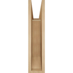 Ekena Millwork - BKTUR055X20X24MRC06RCPR - Timberthane Faux Wood Merced Style Bracket, Slat Ends, 5 1/2"W x 20"D x 24"H, Primed Tan