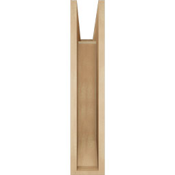 Ekena Millwork - BKTUR055X20X28MRC06RCPR - Timberthane Faux Wood Merced Style Bracket, Slat Ends, 5 1/2"W x 20"D x 28"H, Primed Tan