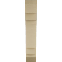 Ekena Millwork - BKTUR055X20X32MRC06RCPR - Timberthane Faux Wood Merced Style Bracket, Slat Ends, 5 1/2"W x 20"D x 32"H, Primed Tan