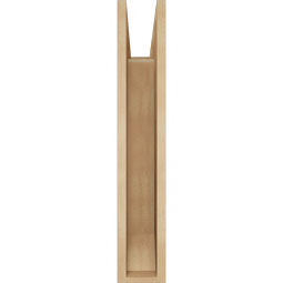 Ekena Millwork - BKTUR055X20X32MRC06RCPR - Timberthane Faux Wood Merced Style Bracket, Slat Ends, 5 1/2"W x 20"D x 32"H, Primed Tan